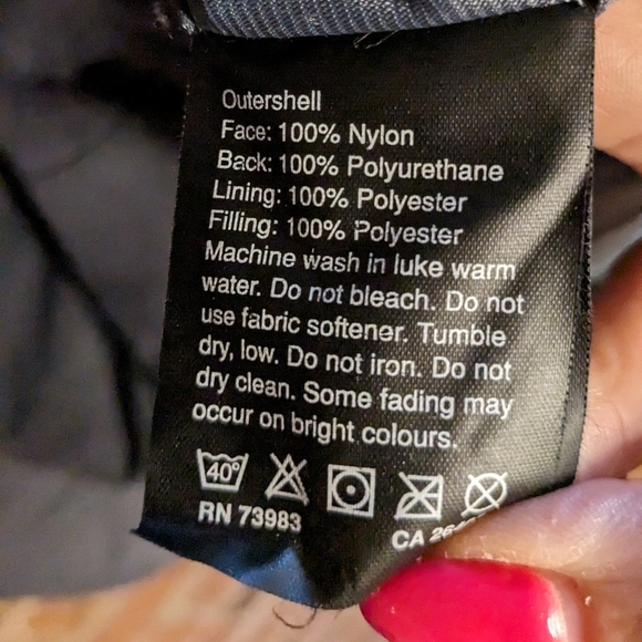 Helly Hansen Small Blue-ish Gray Coat w/ Adjustable Waist - Picture 7 of 7